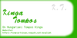 kinga tompos business card